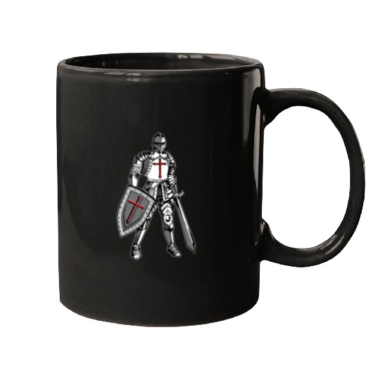 Knights Templar Crusader Cross Armor Mugs