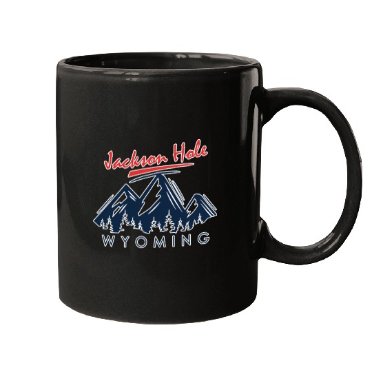 Jackson Hole Wyoming Mugs Vintage City Retro Tshi
