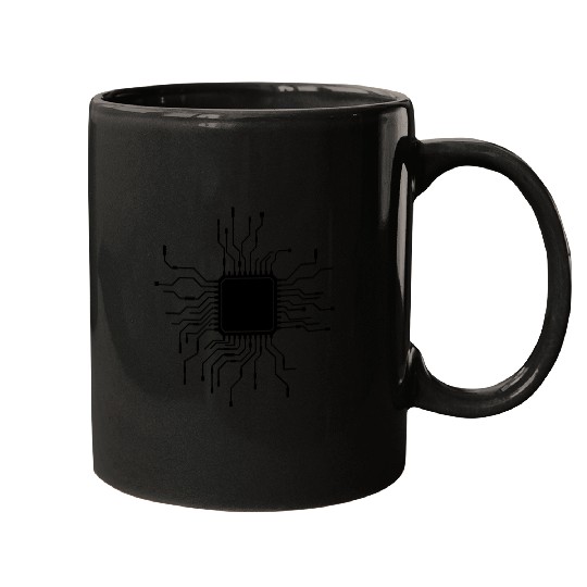 processor geek design cool cpu wires wire cabling Mugs