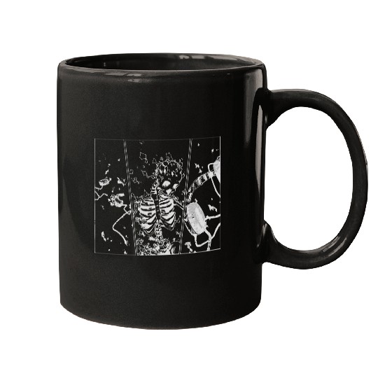 Heavy Metal Skelly (White) Mugs
