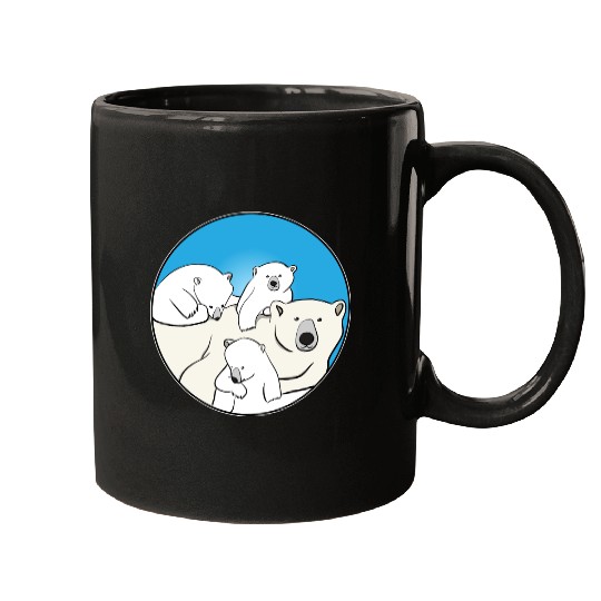 The polar bear family Mugs
