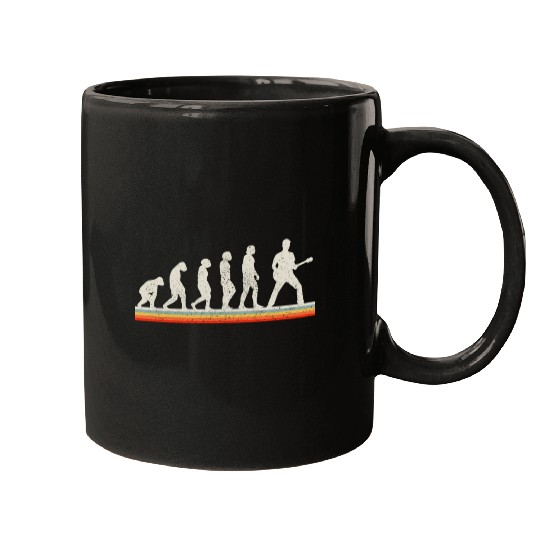Guitar Player Evolution Vintage Gift Mugs