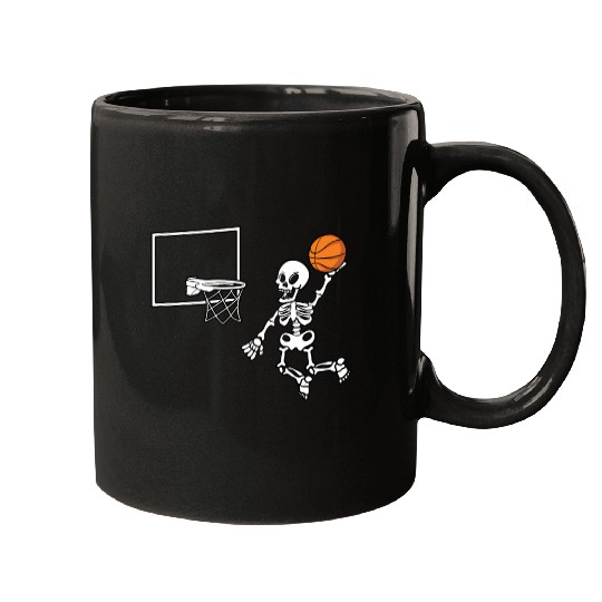 Skeleton Basketball Player Mugs