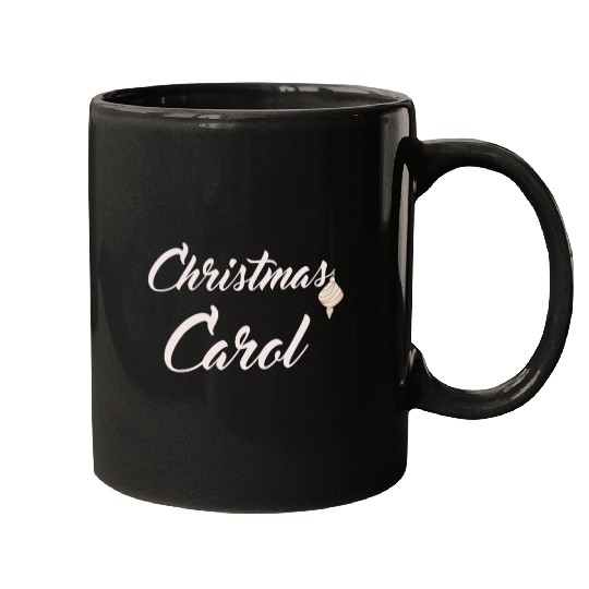 Christmas Carol with xmas decoration for Carols Mugs