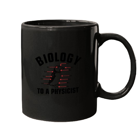 Biology to a Physicist funny physics science Mugs