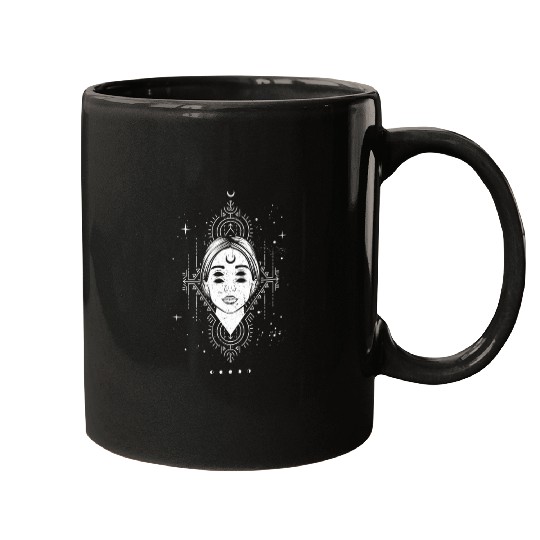 Occult Moon Baphomet Tarot Card Satanic Devil Mugs