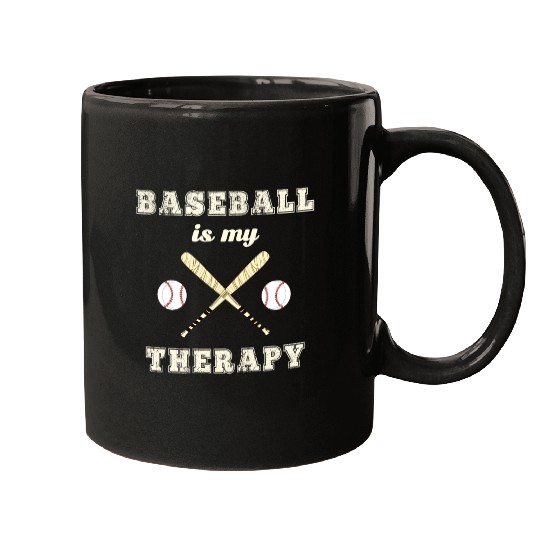 Baseball Is My Therapy Homerun evolution Mugs