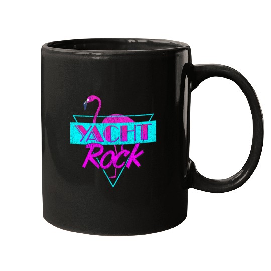 Yacht Rock Retro Flamingo Mugs