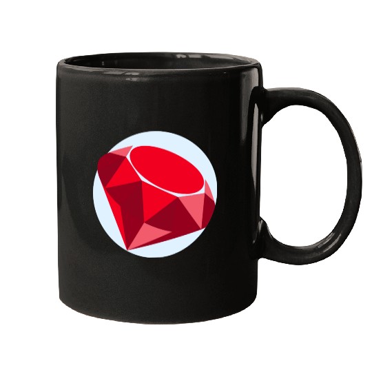 Elegant Ruby Geometric Pattern Mugs