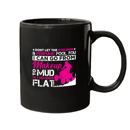 ATV Girl Makeup Offroad vehicles Quad Bike Driver Mugs