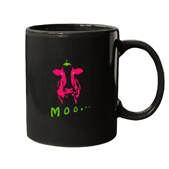 Strawberry cow, Strawberry cow pink, pink cow Mugs
