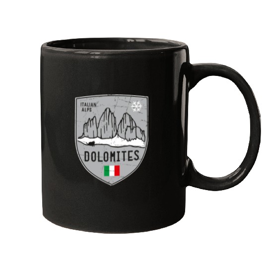 Dolomites Italy Emblem Mugs