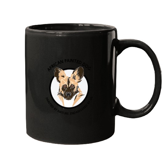 African Painted Dog Wildlife for Wild Dog Fans Mugs