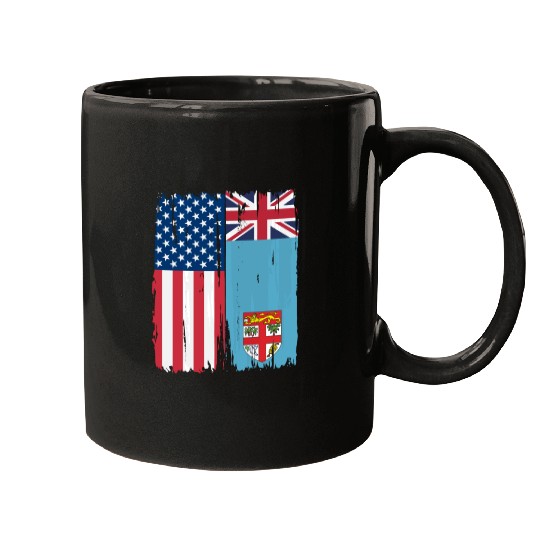 Usa Fiji Flag Gift Mugs