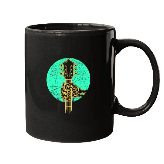 Bass Guitar Skeleton Mugs