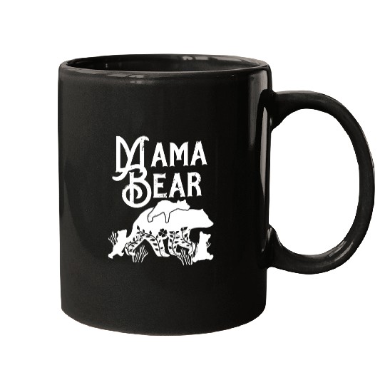 Mama Bear Mom Bear 3 cubs Momma Bear Momlife Mugs