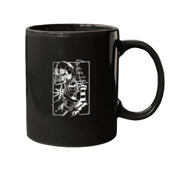 Sea life ship skull anchor compass Mugs