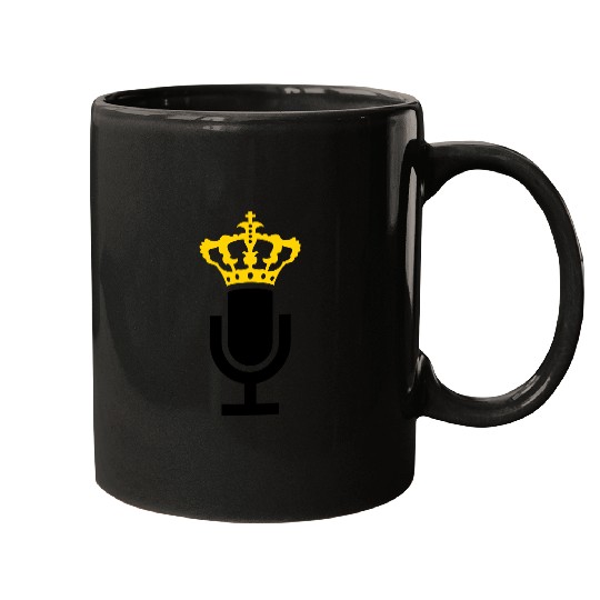 King Microphone Icon Mugs