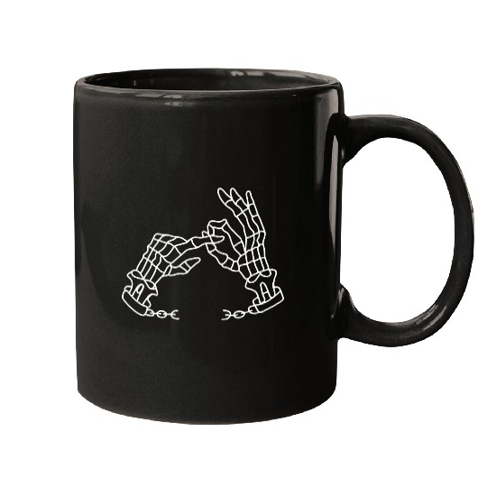 Skeleton Hands Funny Mugs