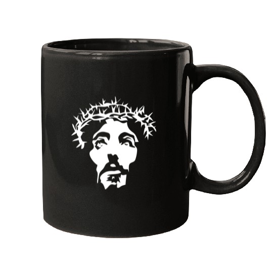 Jesus crown of thorns stencil Mugs