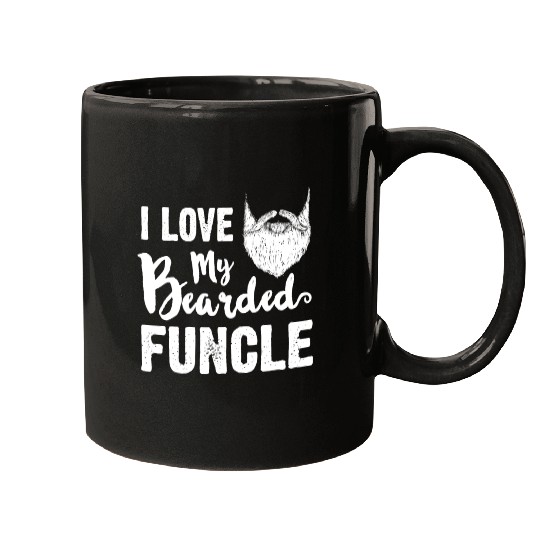 I Love My Bearded Funcle Cool Uncle Family Gift Mugs