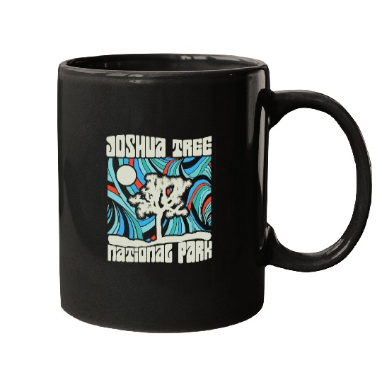 Joshua Tree National Park Retro Psychedelic 60S Ho Mugs