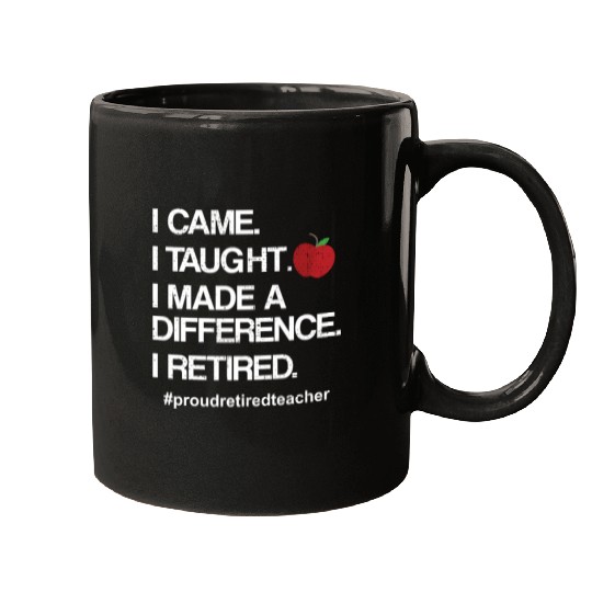 Funny Teacher Retirement Retired School Teacher Mugs