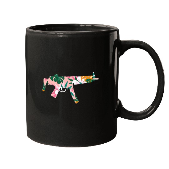 Tropical Gun Lover Firearm Beach Hawaiian Gift Mugs