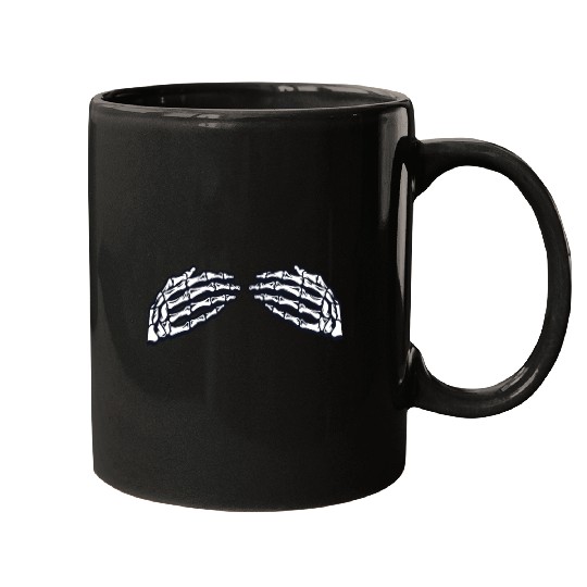Women's Skeleton Hands Breasts Mugs