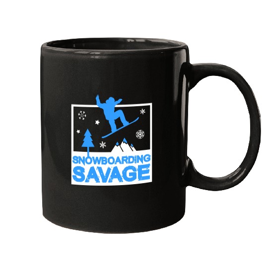 Snowboarding Savage Kids Cool Youth Freestyle Snow Mugs