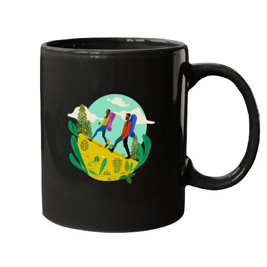 Black People Hiking Mugs