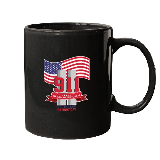 Patriot Day Never Forget 911 Anniversary Mugs