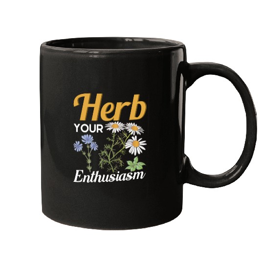 Herb Your Enthusiasm Gardener Gardening Mugs