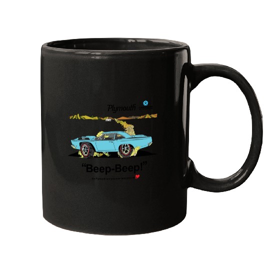1968 Plymouth Road Runner Salt Flats Light Blue Mugs