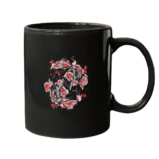 Japanese Koi Fish I Koi Carp Pond Japan Tattoo Mugs
