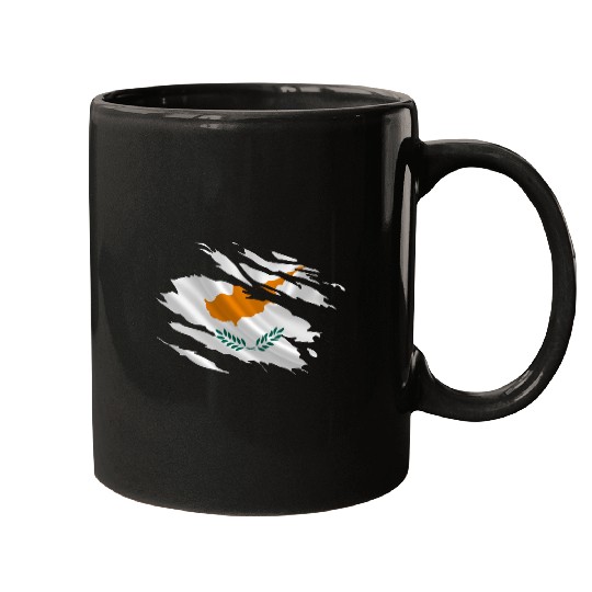 Cyprus Ripped Flag Mugs