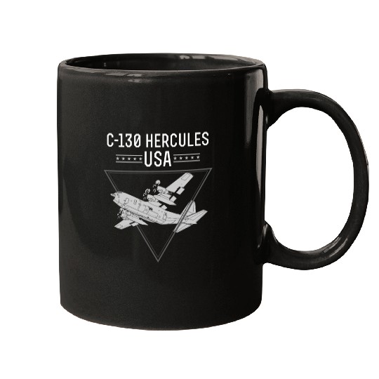 C 130 Hercules US Airborne Fighter Pilot Mugs