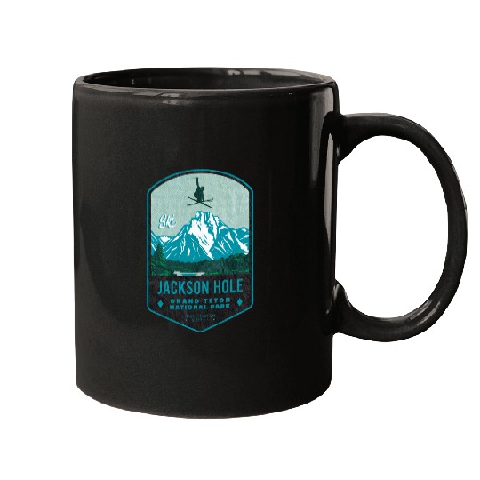 Jackson Hole Ski Badge Mugs
