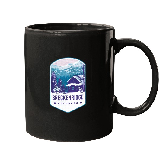 Breckenridge Colorado Ski Badge Mugs