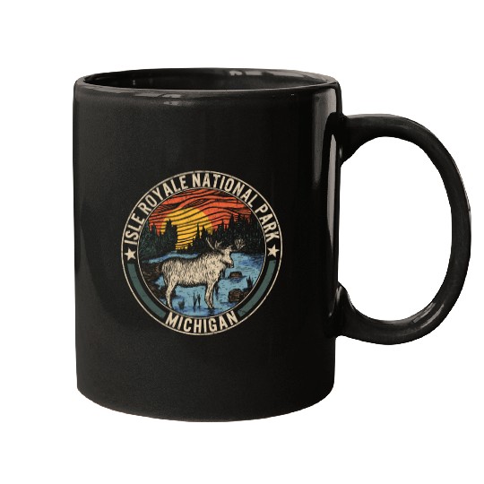 Isle Royale National Park Mugs, Michigan Moose