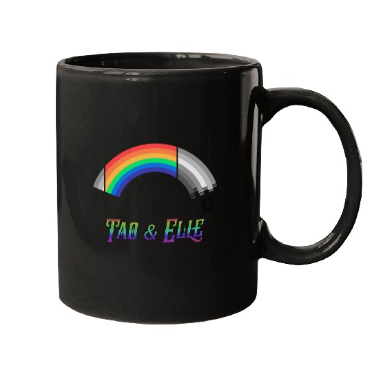 Heartstopper Rainbow LBGTQIA+ Tao and Elle Mugs