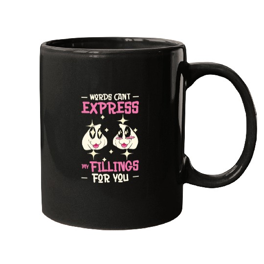 Dim Sums Filling Asian Food Chinese Food Fan Mugs