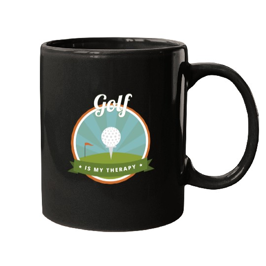 Funny Golf Is My Therapy Golfing Dad Fathers Day Mugs