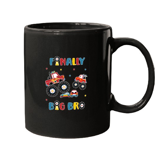 Big Brother Monster Truck and Car -Finally Big Bro Mugs