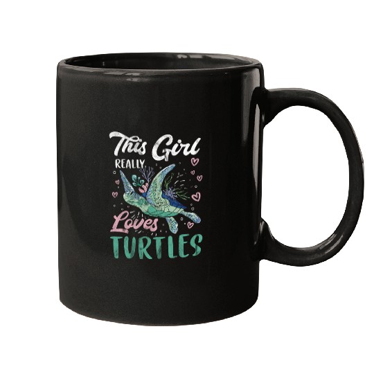 Turtle Relaxed Chilling Sea Ocean Beach Mugs