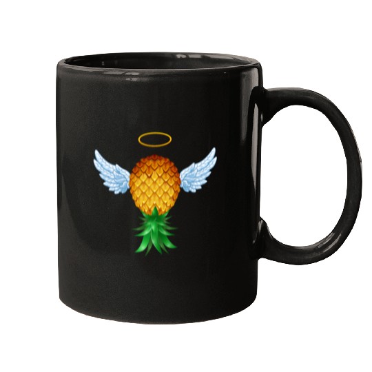 Cute Swinger Upside Down Pineapple Angel Wings Mugs