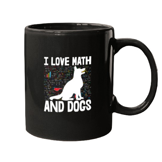 I Love Math & Dogs Mugs