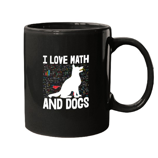 I Love Math & Dogs Mugs