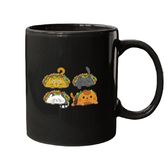 Cute Taco Cats Mexican Taco Lover Mugs