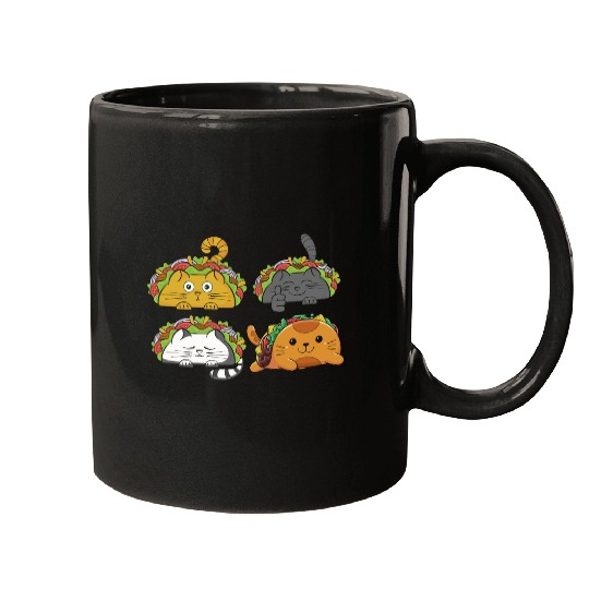 Cute Taco Cats Mexican Taco Lover Mugs
